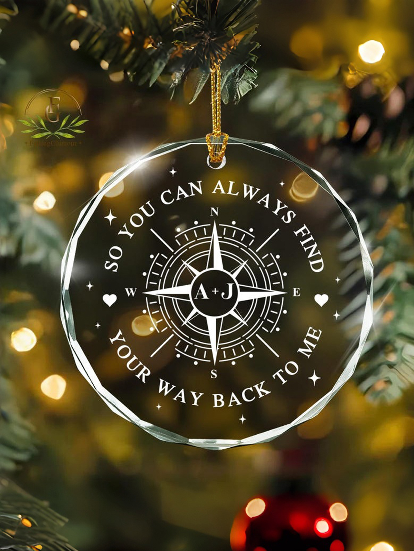 Personalized Glass Decorative Pendant